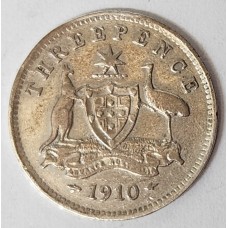 AUSTRALIA 1910 . THREEPENCE